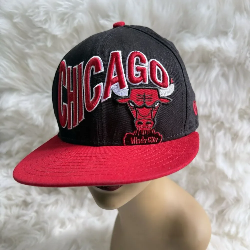 Chicago Bulls 9Fifty Windy City NBA Hardwood Classics Snapback Hat Black Red O/S